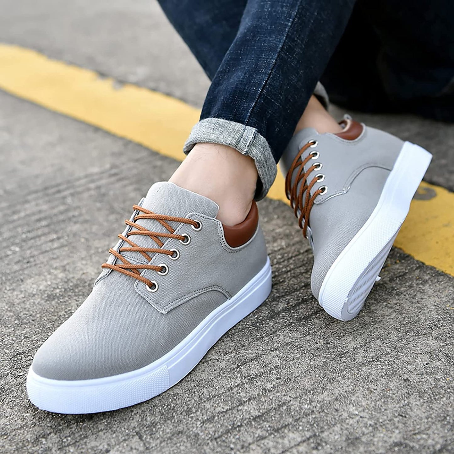 Herren Sneaker Freizeitstil Komfortabler Schnürschuh Alltag & Business