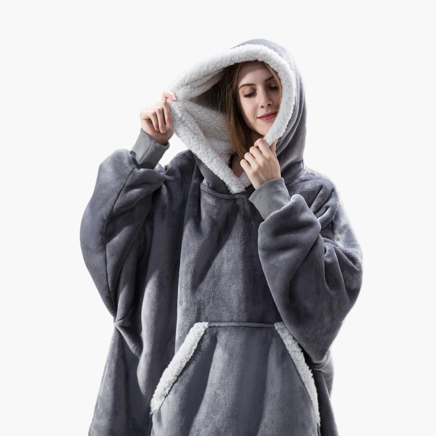 Damen Kuschelige Übergröße Hoodie-Decke – Perfekt zum Entspannen & Loungen