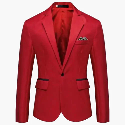 Men's blazer slim fit single-breasted blazer for business & festive occasions
