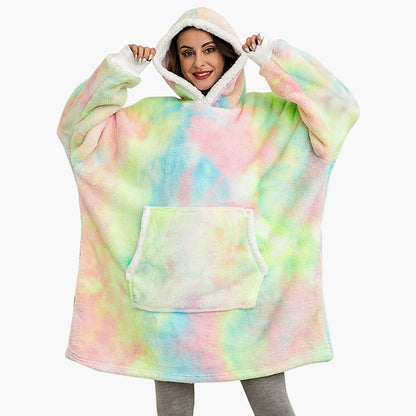 Damen Kuschelige Übergröße Hoodie-Decke – Perfekt zum Entspannen & Loungen