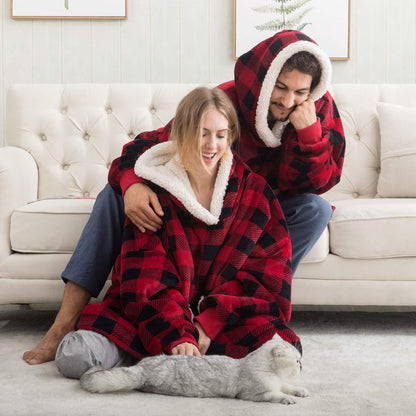 Damen Kuschelige Übergröße Hoodie-Decke – Perfekt zum Entspannen & Loungen