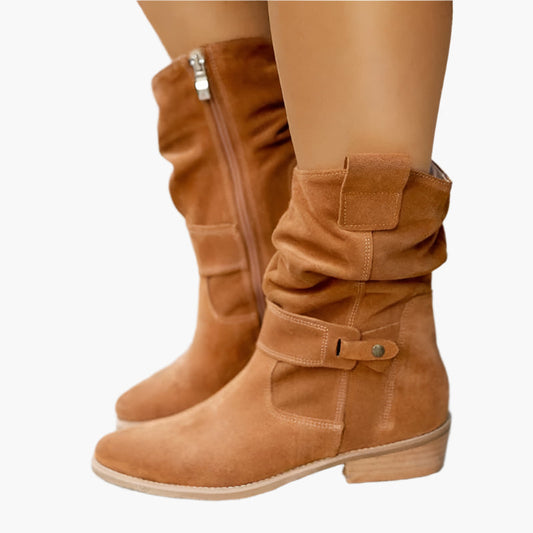 Damen Komfort-Stiefeletten mit Reißverschluss – Modische Alltags-Boots für Herbst und Winter