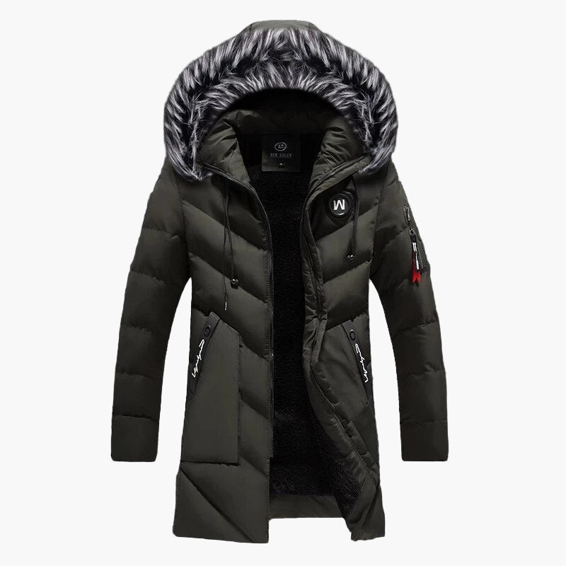 Men's winter jacket with hood – fashionable quilted jacket for cold days