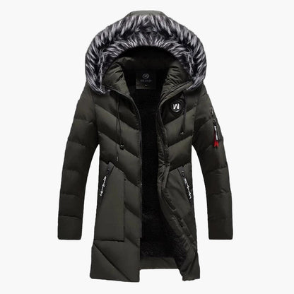 Men's winter jacket with hood – fashionable quilted jacket for cold days