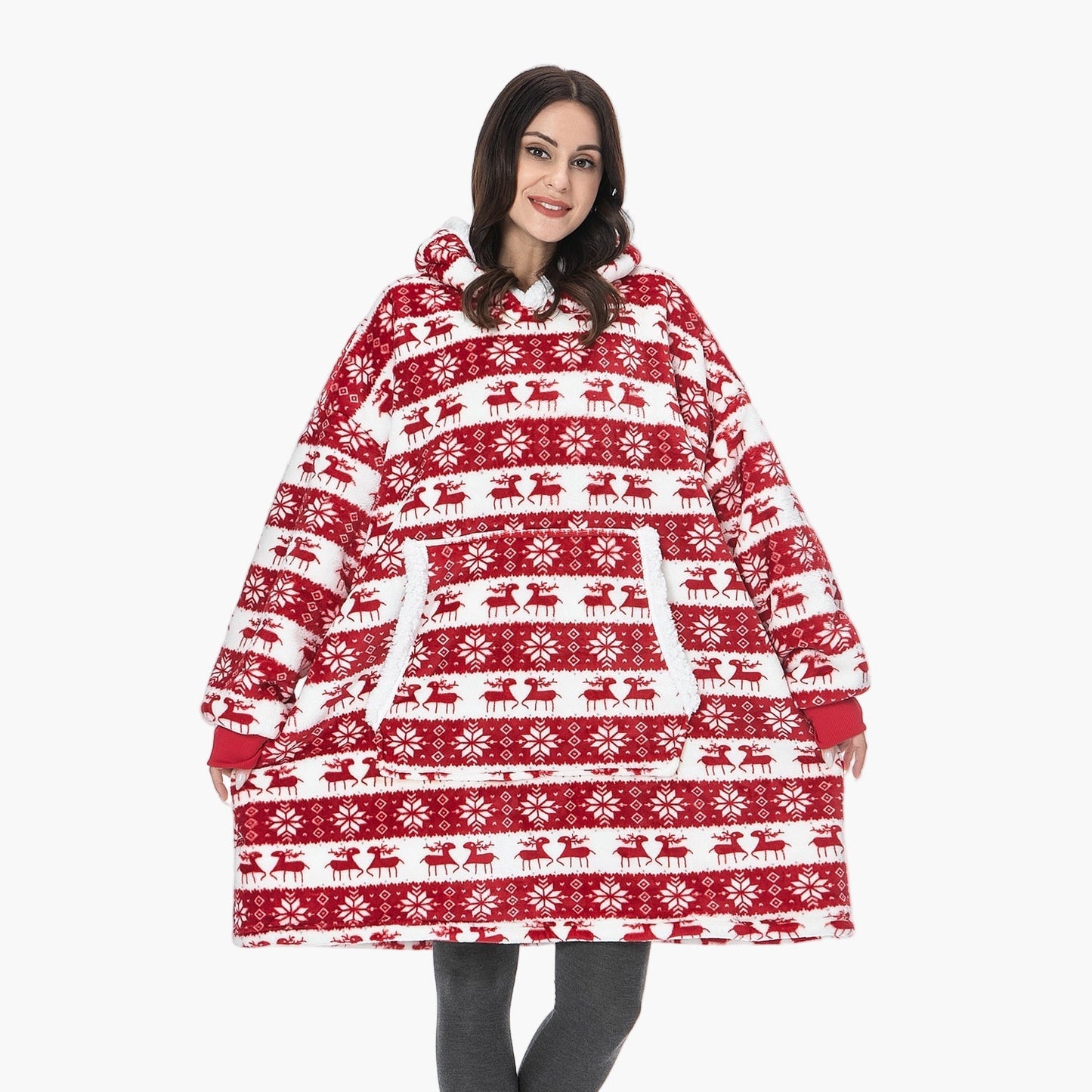 Damen Kuschelige Übergröße Hoodie-Decke – Perfekt zum Entspannen & Loungen