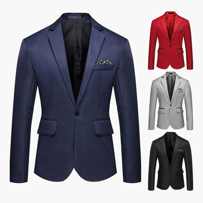Men's blazer slim fit single-breasted blazer for business & festive occasions