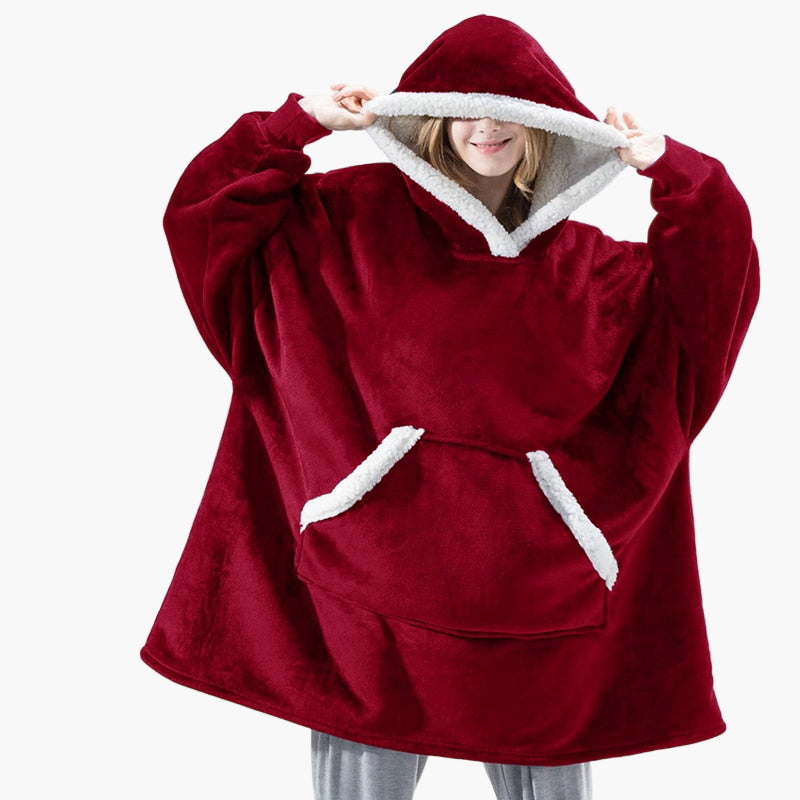 Damen Kuschelige Übergröße Hoodie-Decke – Perfekt zum Entspannen & Loungen