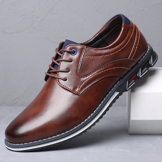 Men's Business Lace-up Shoes – Classic Elegance & Orthopedic Comfort for Everyday and Office