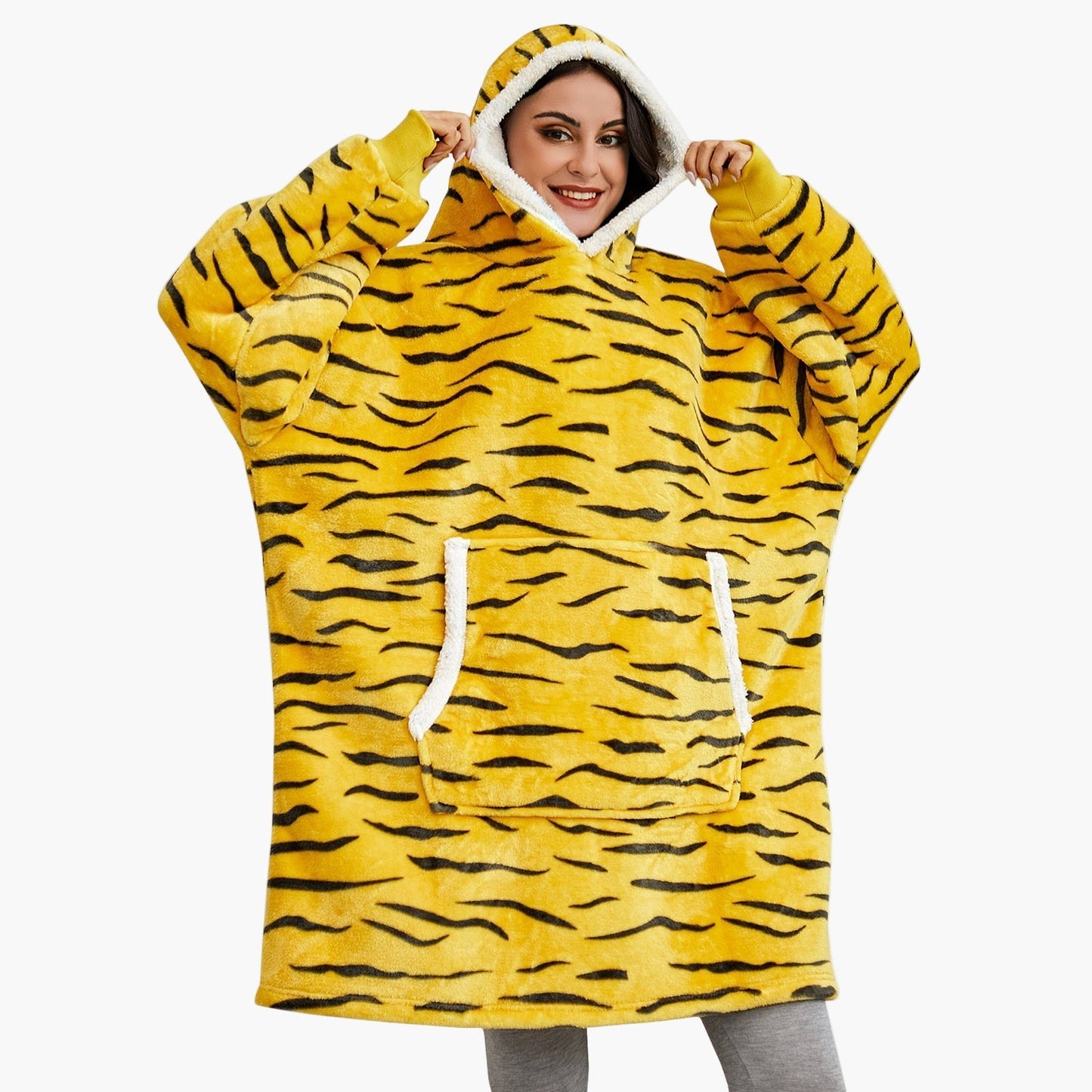 Damen Kuschelige Übergröße Hoodie-Decke – Perfekt zum Entspannen & Loungen