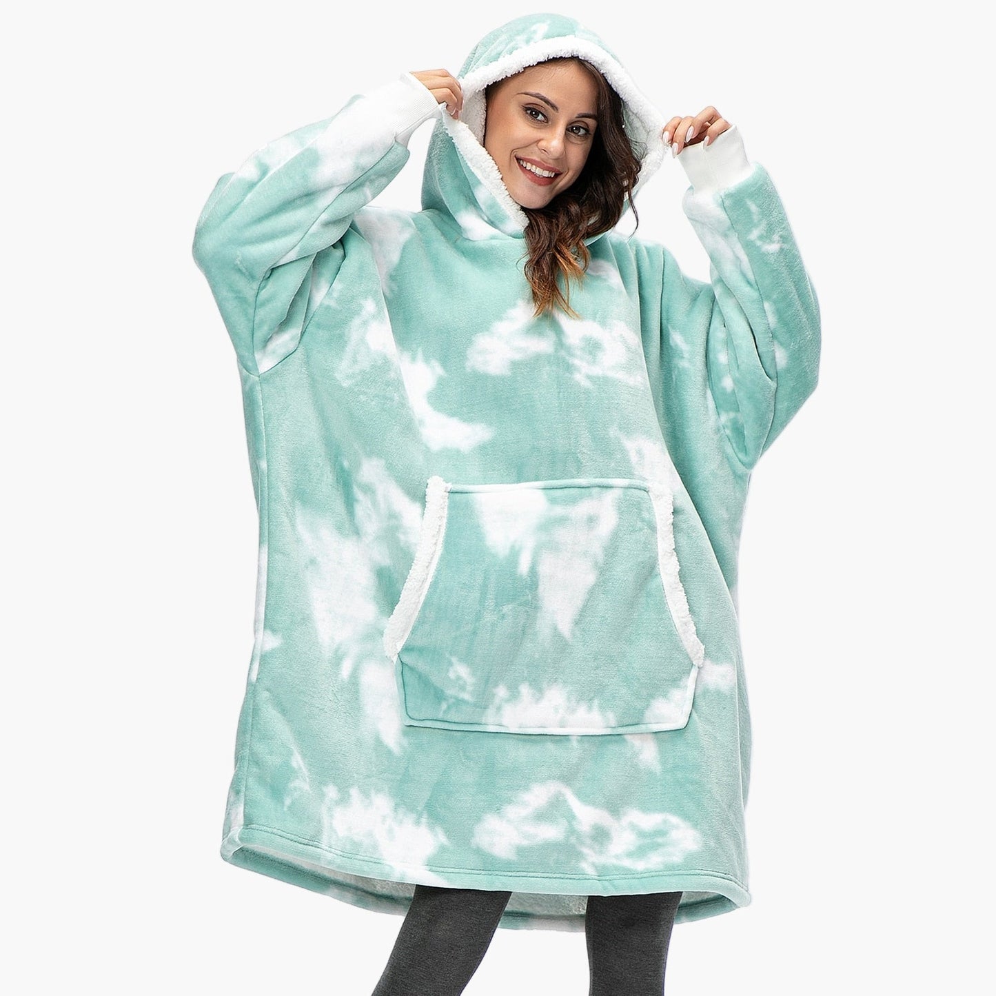 Damen Kuschelige Übergröße Hoodie-Decke – Perfekt zum Entspannen & Loungen