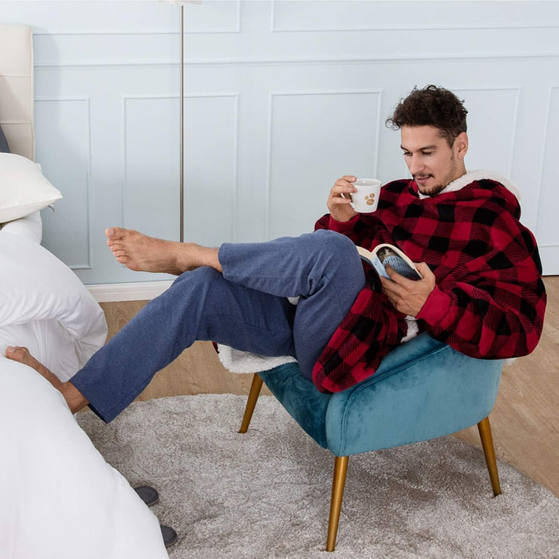 Damen Kuschelige Übergröße Hoodie-Decke – Perfekt zum Entspannen & Loungen