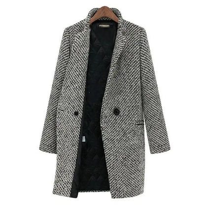 Women's wool coat in blazer style – Elegant winter coat for everyday & office