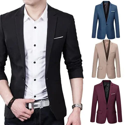 Herren Blazer Slim Fit Modern Business Freizeitjacke – Eleganter Anzug für Büro & Alltag