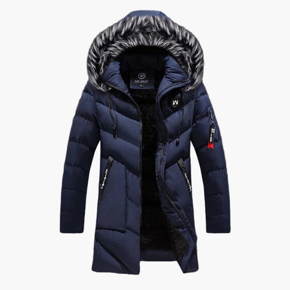 Men's winter jacket with hood – fashionable quilted jacket for cold days