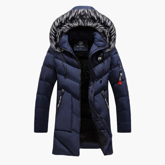 Men's winter jacket with hood – fashionable quilted jacket for cold days