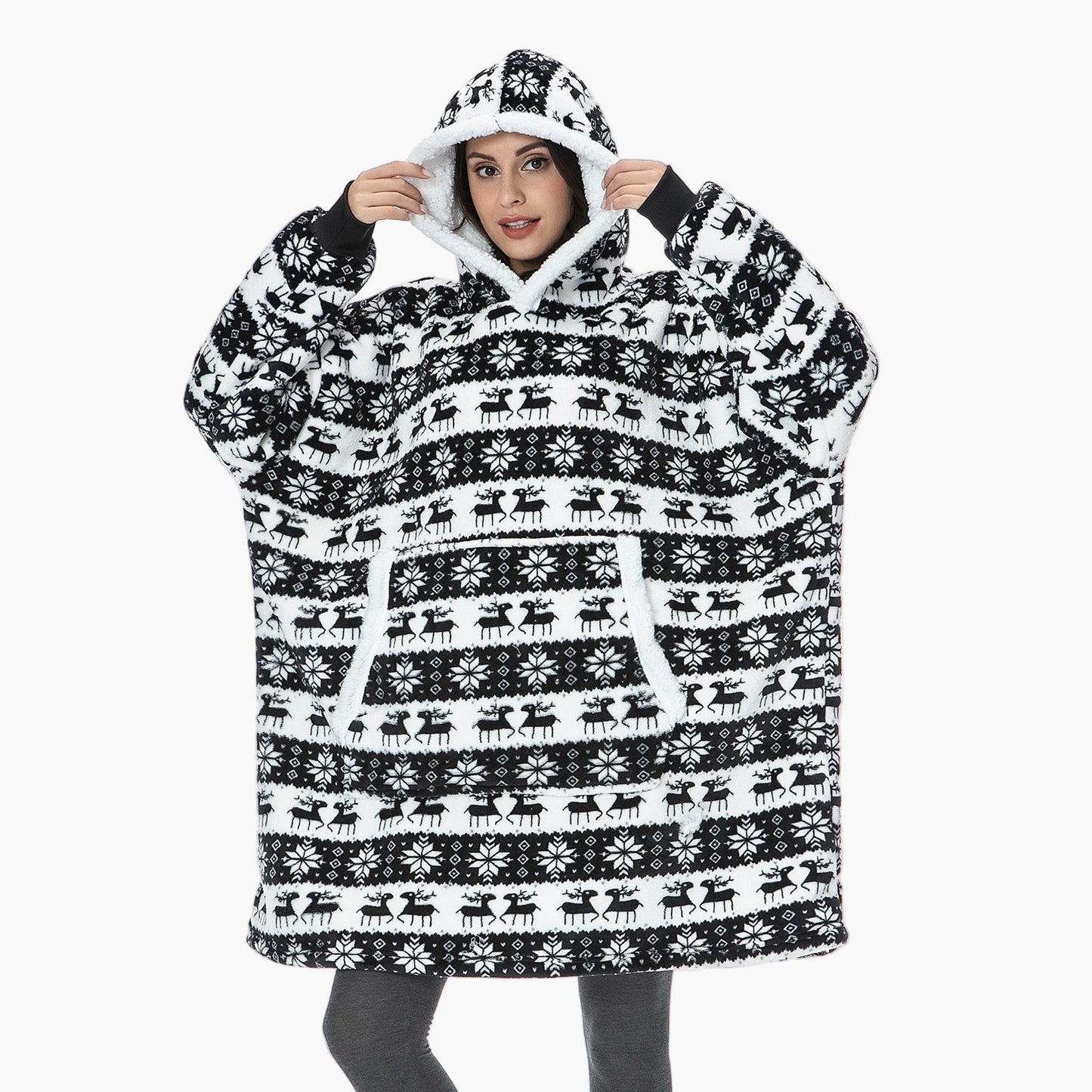 Damen Kuschelige Übergröße Hoodie-Decke – Perfekt zum Entspannen & Loungen