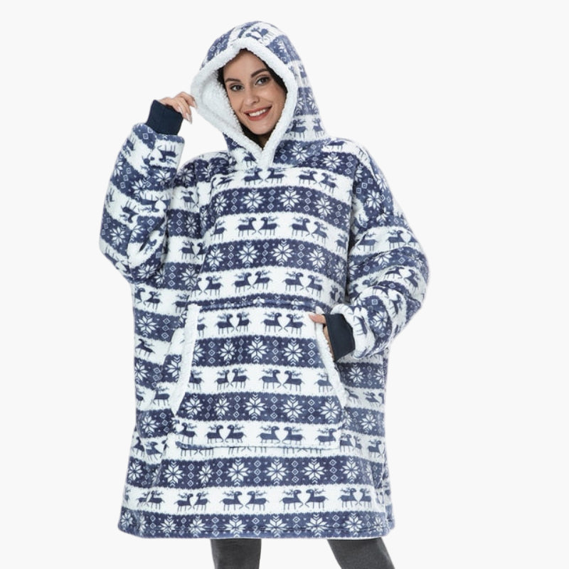 Damen Kuschelige Übergröße Hoodie-Decke – Perfekt zum Entspannen & Loungen