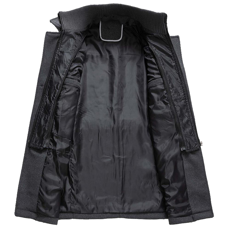Men's Classic Winter Coat with Stand-up Collar – Elegant Business & Casual Coat