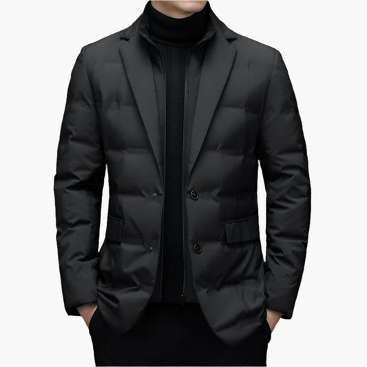 Men's Business Quilted Blazer Modern Elegant – Perfect for Office & Leisure
