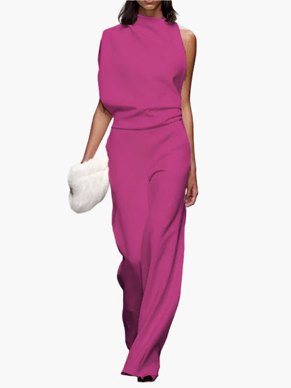 Damen Jumpsuit Elegant mit weitem Bein – Stilvoller Einteiler für Büro und Alltag