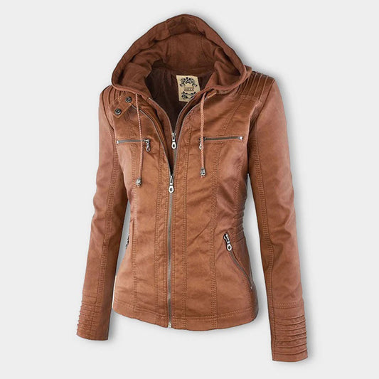 Women's jacket with hood – Fashionable transitional jacket for everyday and leisure use