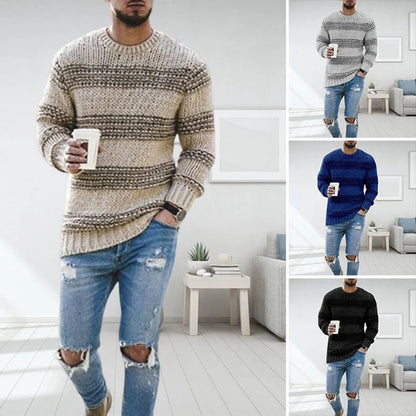 Herren Strickpullover im Norweger-Stil – Grob Gestrickter Winterpullover, Modisch & Bequem