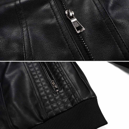 Men's biker jacket with hood – urban streetwear for leisure & everyday use