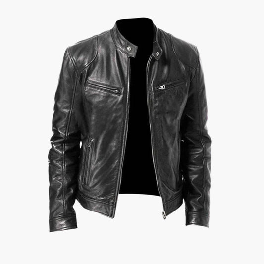 Men's leather jacket – Classic biker jacket in timeless style, versatile for everyday and leisure use