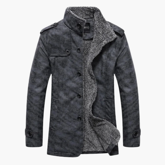 Herren Winterjacke mit Kunstfellfutter – Modischer Mantel für Alltag & Freizeit