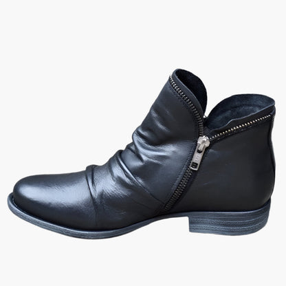 Damen Stiefeletten für Herbst und Winter – Modische und Bequeme Alltagsschuhe mit Reißverschluss