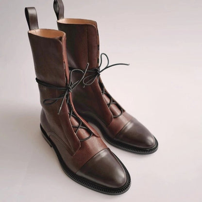 Damen Klassische Schnürstiefeletten im eleganten City-Look – Komfortable Alltagsboots für stilbewusste Frauen