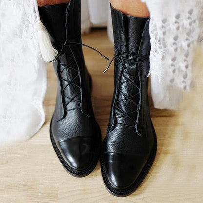 Damen Klassische Schnürstiefeletten im eleganten City-Look – Komfortable Alltagsboots für stilbewusste Frauen
