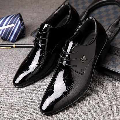Elegant Men's Oxford Business Shoes – Classic Pointed Shoes for Formal Occasions and Weddings