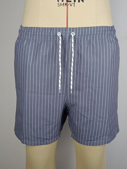 Herren Strandshorts mit Streifenmuster – Lässige Badeshorts für Sommer & Freizeit