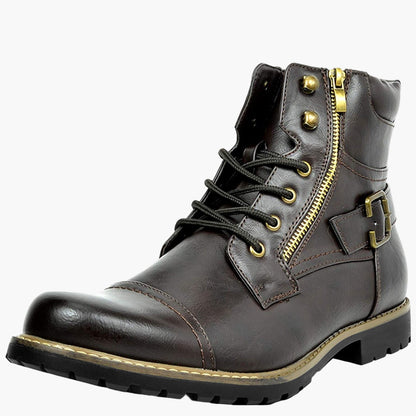 Men's Motorcycle Boots Urban Style – Fashionable Lace-up Boots for Everyday and Leisure