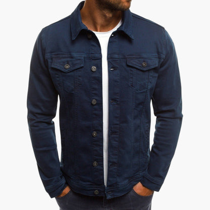 Men's denim jacket in modern slim fit – everyday jacket in workwear style for leisure and office