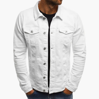 Men's denim jacket in modern slim fit – everyday jacket in workwear style for leisure and office