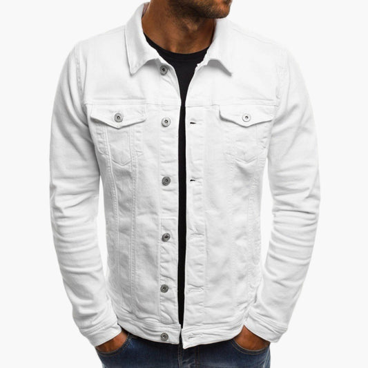Men's denim jacket in modern slim fit – everyday jacket in workwear style for leisure and office