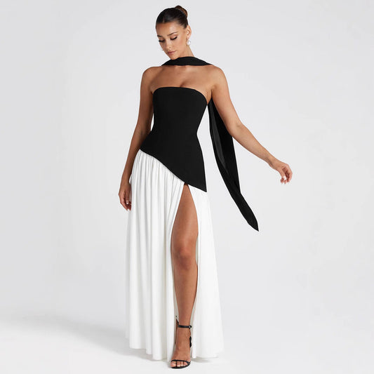 Damen Elegantes Trägerloses Abend Maxikleid – Modernes Design für festliche Anlässe und Galas