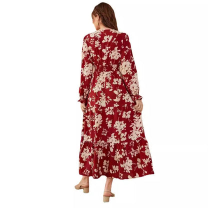 Susan – Schmal geschnittenes Langarmkleid mit V-Ausschnitt