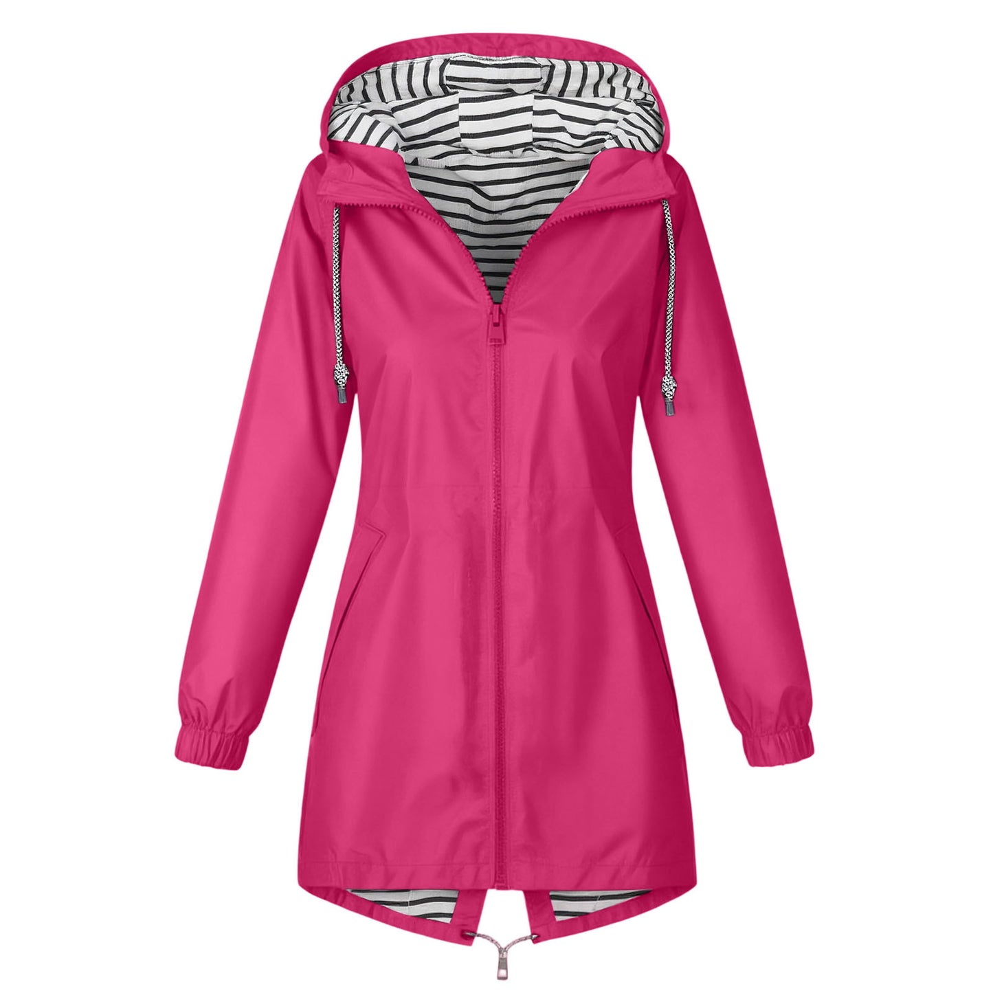 Women's Outdoor Rain Jacket with Hood – Waterproof Windbreaker for Leisure, Hiking & Everyday Use
