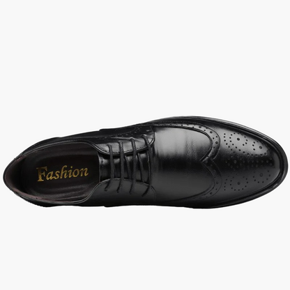 Men's Business Oxford Shoes – Classic with Brogue Details, Elegant Lace-up Shoes for Formal Occasions