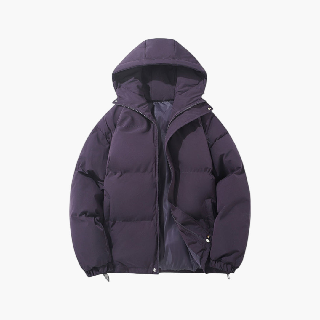 Men's Winter Quilted Jacket with Hood – Urban Style & Thermal Protection for Everyday and Outdoor Use
