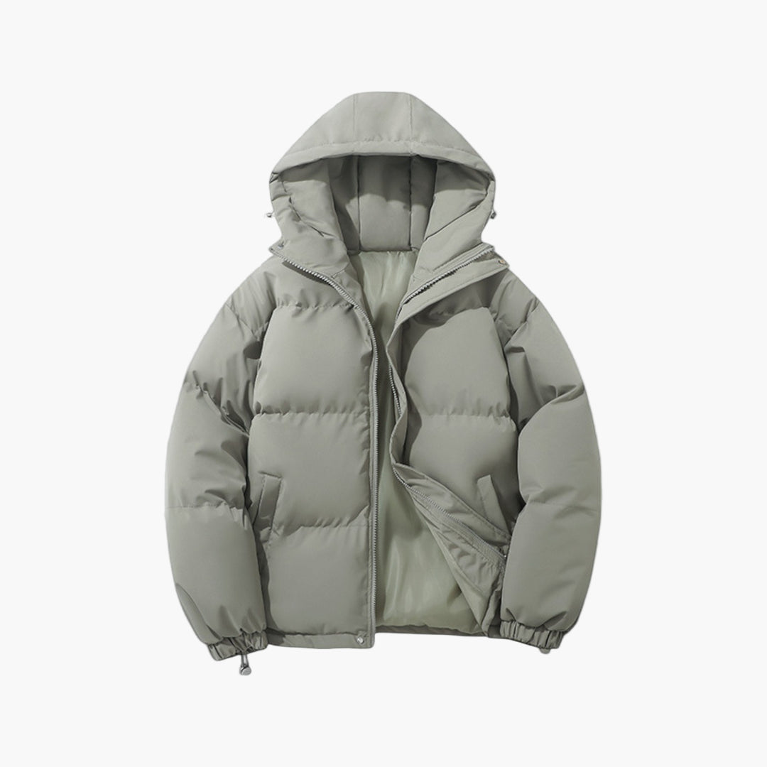 Men's Winter Quilted Jacket with Hood – Urban Style & Thermal Protection for Everyday and Outdoor Use
