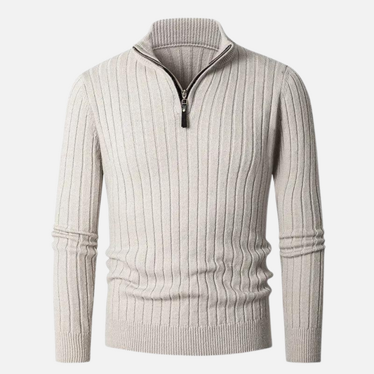 Herren Halb-Zip Strickpullover – Eleganter Freizeit- und Business-Stil