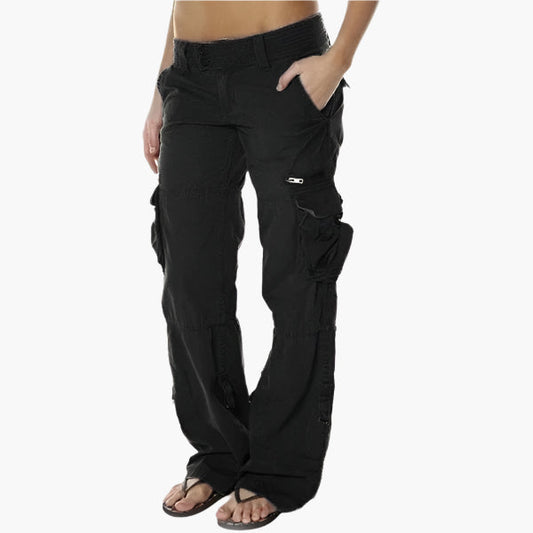 Damen Cargo Hose – Modische Streetwear Cargohose mit Taschen, Freizeit & Alltag
