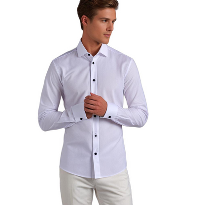 Herren Business & Freizeit Stretch Hemd Slim Fit – Elegantes Langarmhemd für Büro & Alltag