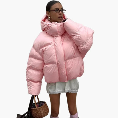 Women's Oversize Winter Quilted Jacket Trendy Streetstyle Outdoor