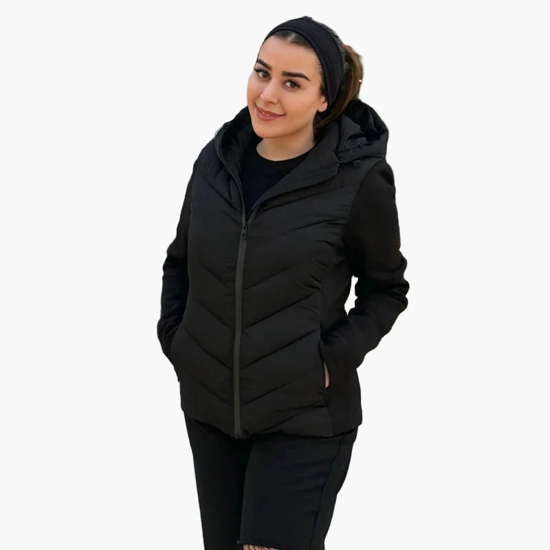 Women's quilted jacket with hood – fashionable casual look for autumn and winter