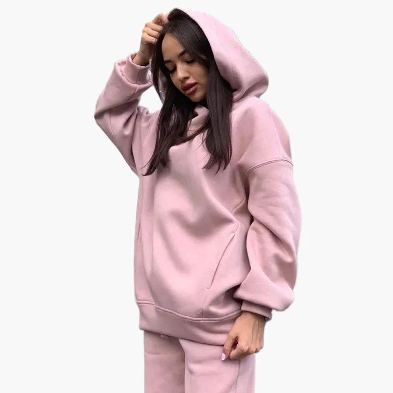 Women's Oversize Hoodie Jogging Suit Two-Piece Set Leisure Street Style